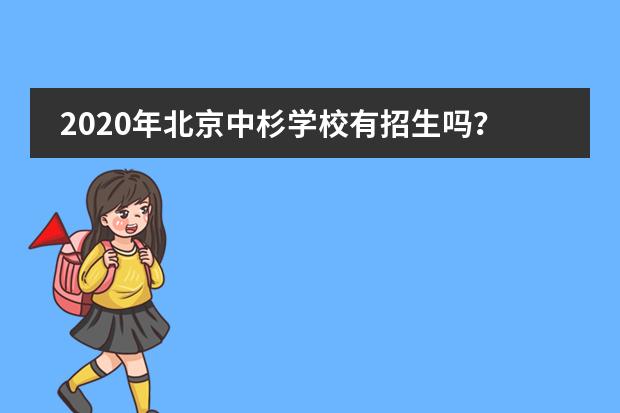 2020年北京中杉学校有招生吗？