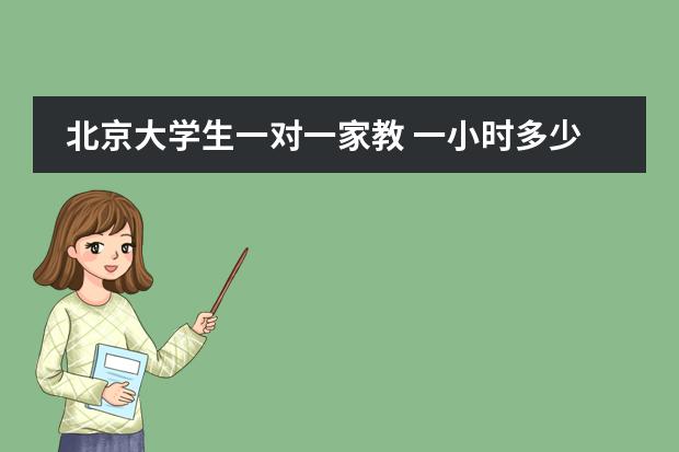 北京大学生一对一家教 一小时多少钱（211、985之类的）