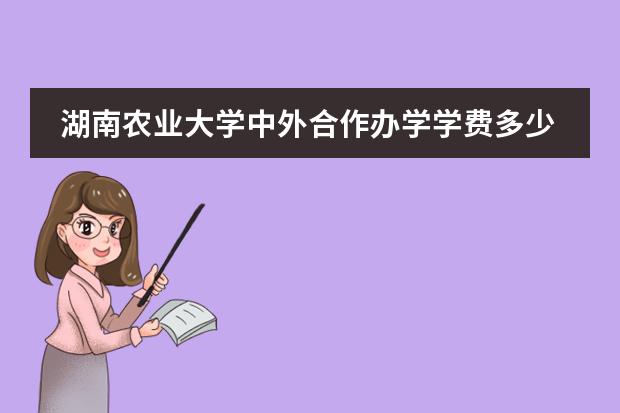 湖南农业大学中外合作办学学费多少?